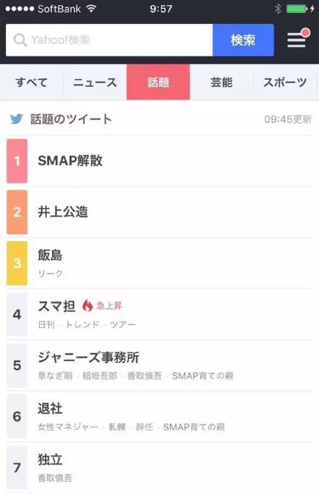 最新热点 Smap将解散 珍惜他们同台的时光